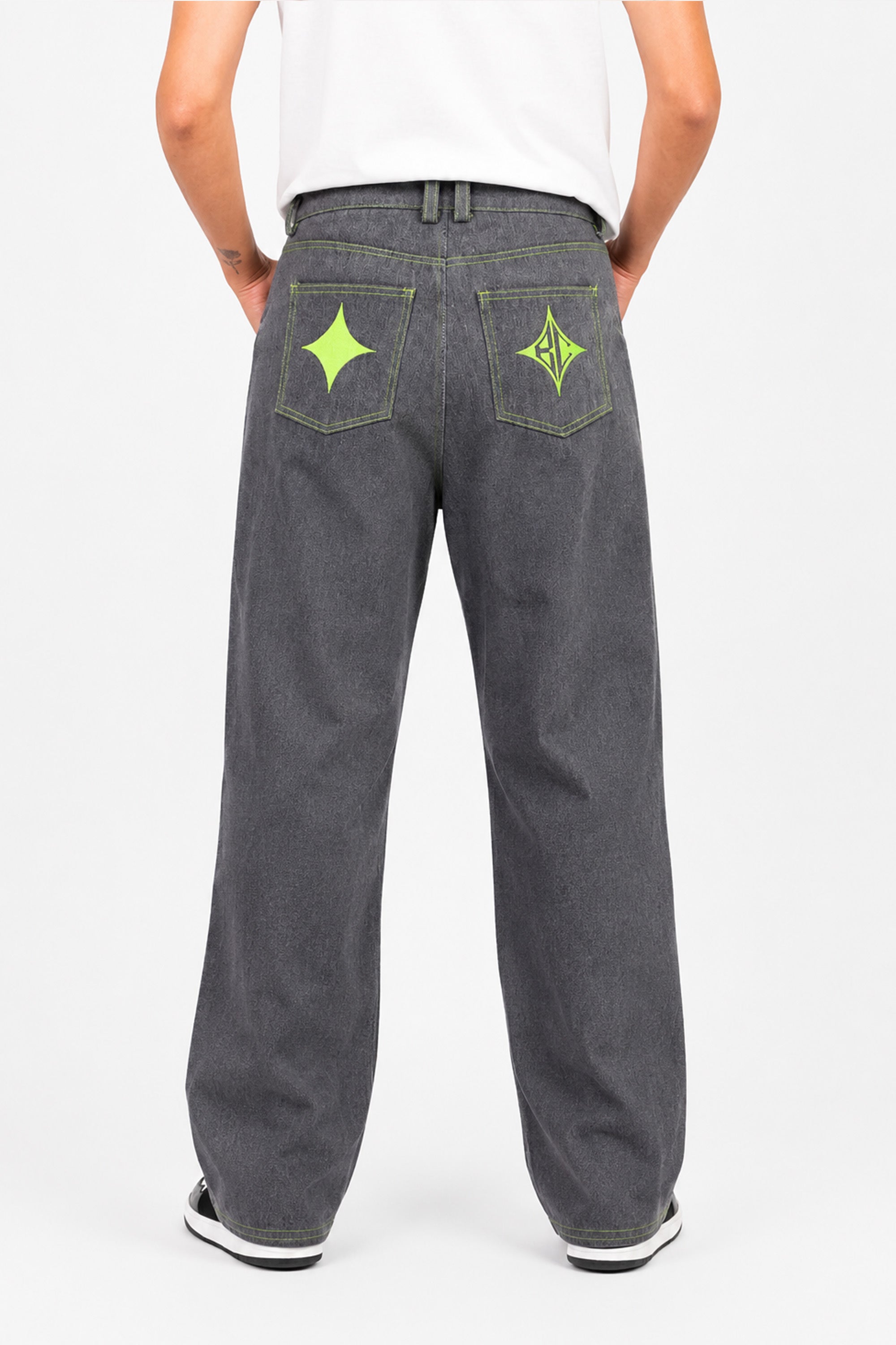 LIME SIGNATURE DENIM PANTS ByCORTÉS