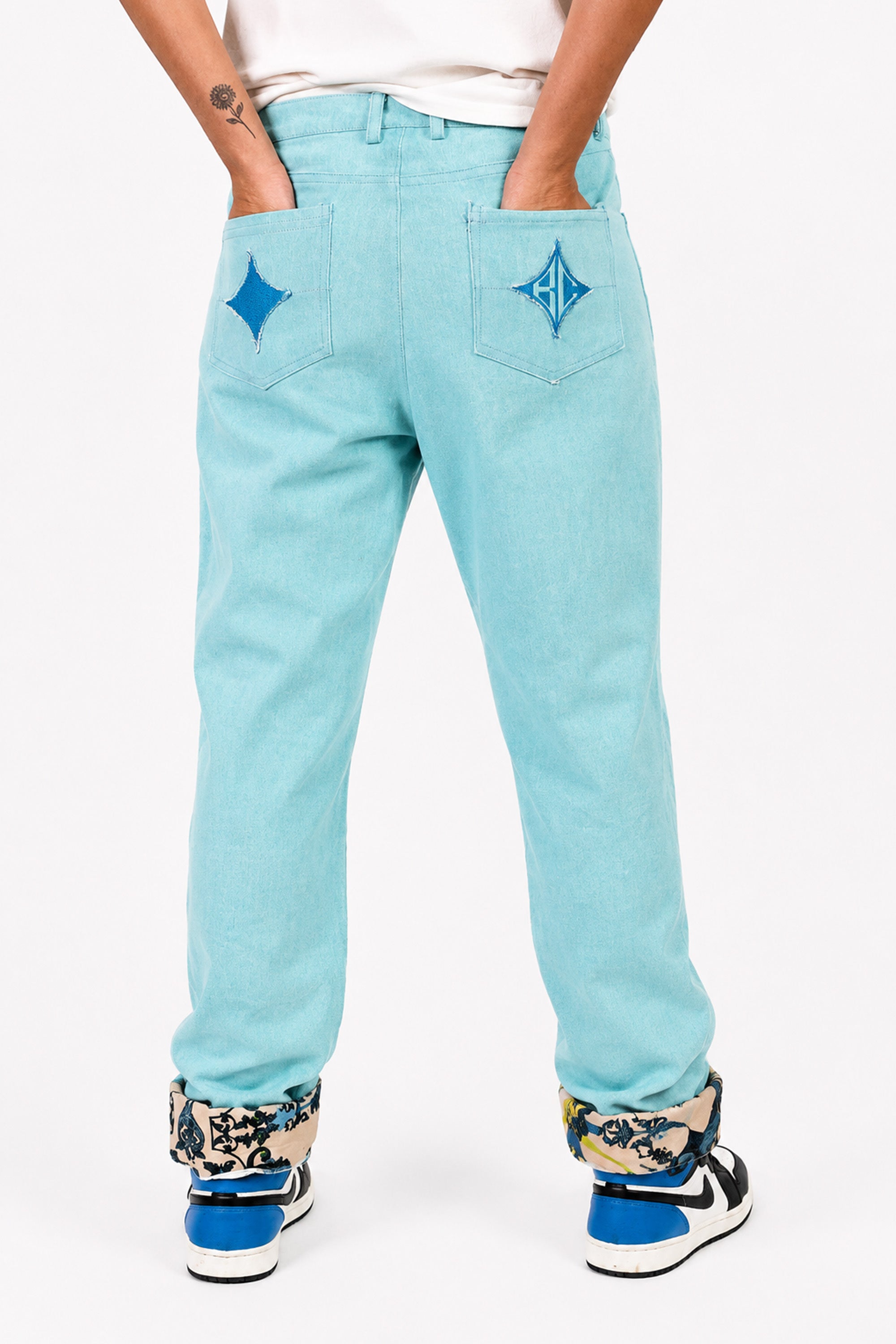 SKY BLOOM DENIM PANTS ByCORTÉS